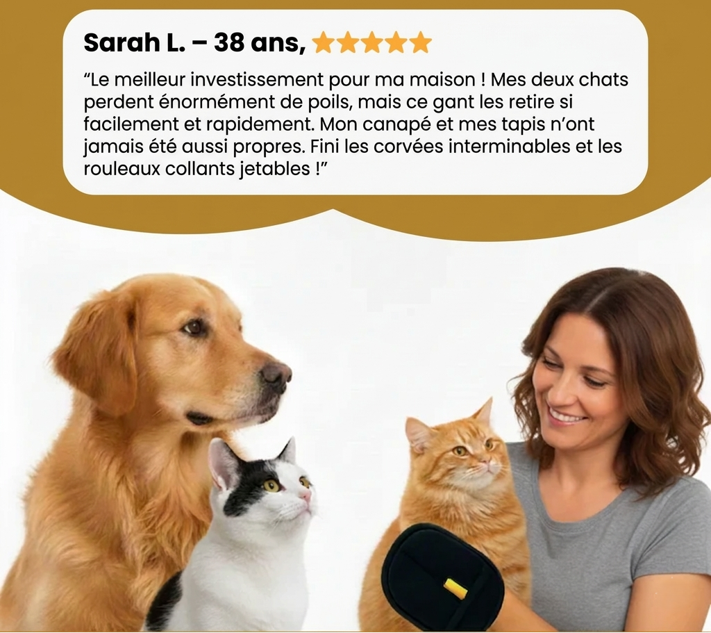Avis clients sur le gant anti-poils Canorya